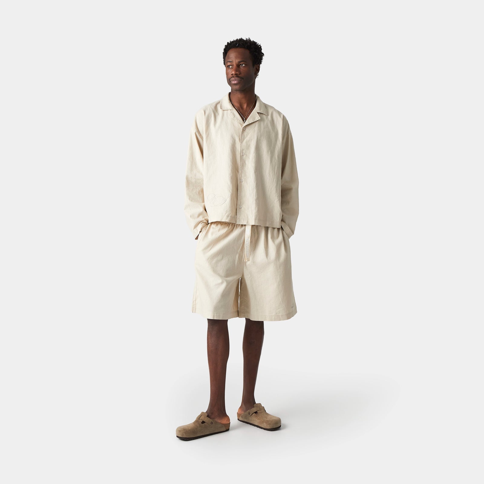 Eme Studios Quarry Off Sand Linen Shirt