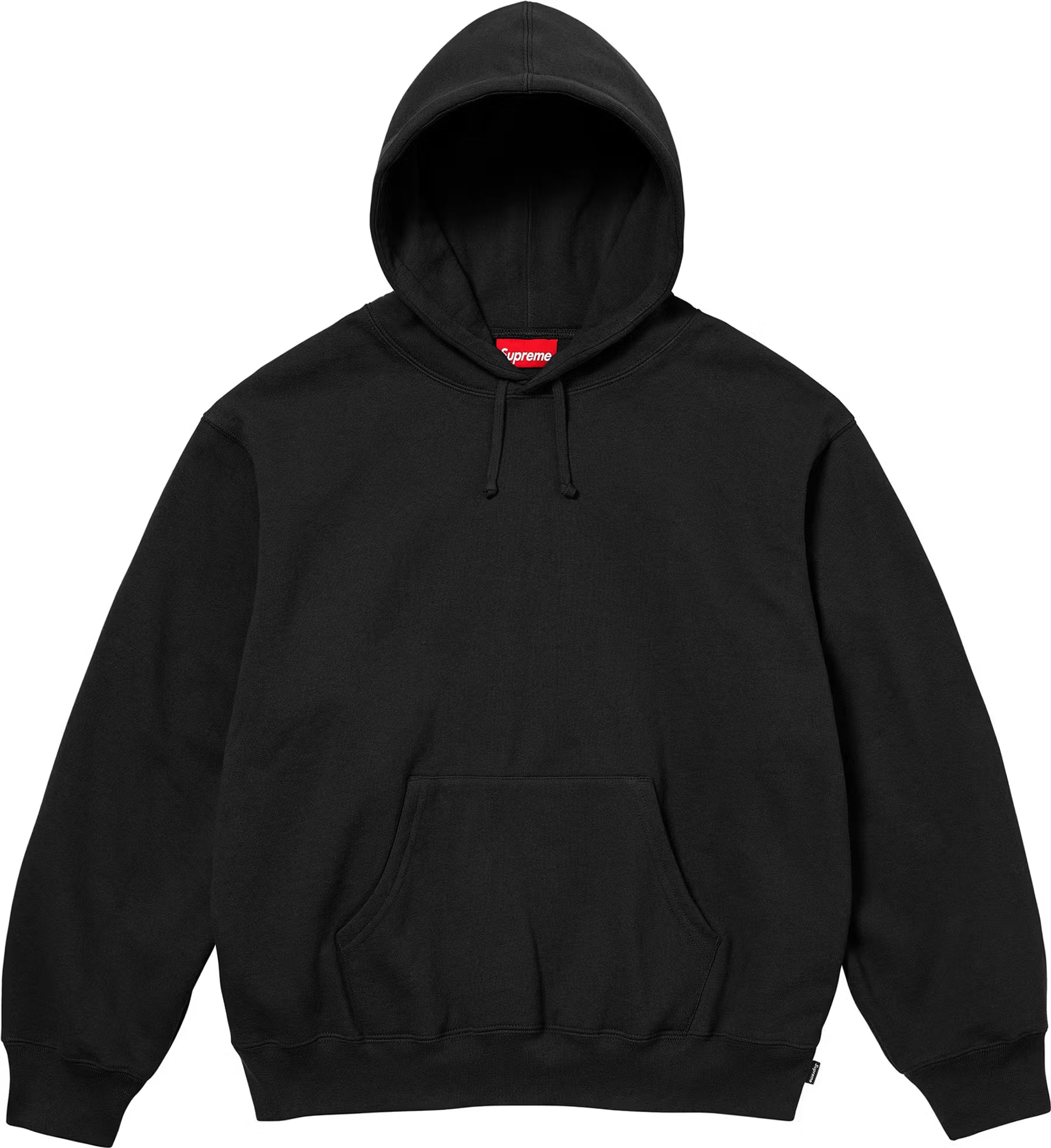 Supreme Satin Applique Hooded Sweatshirt Black