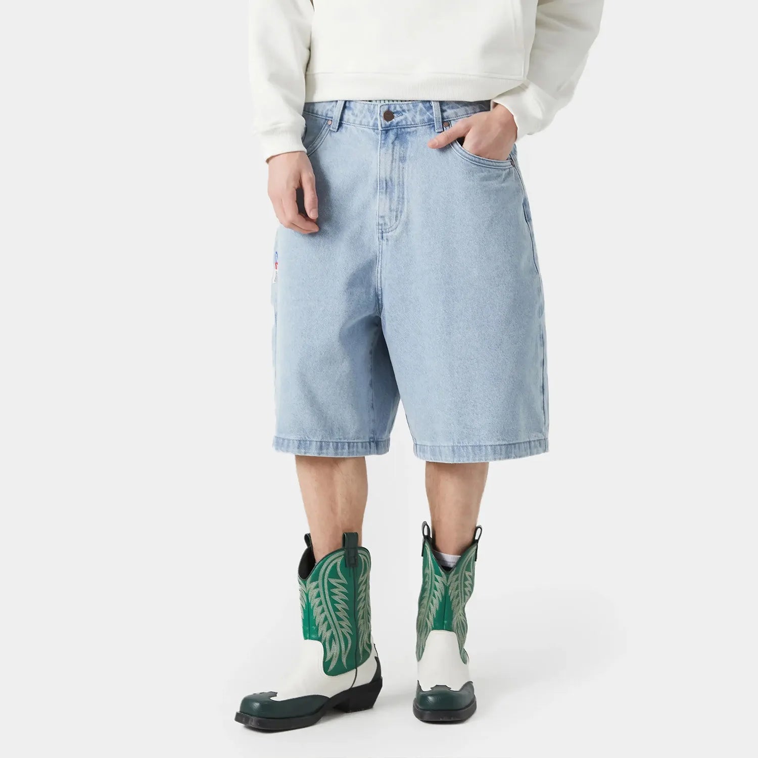 Eme Studios Andy Cloudy Denim Jorts