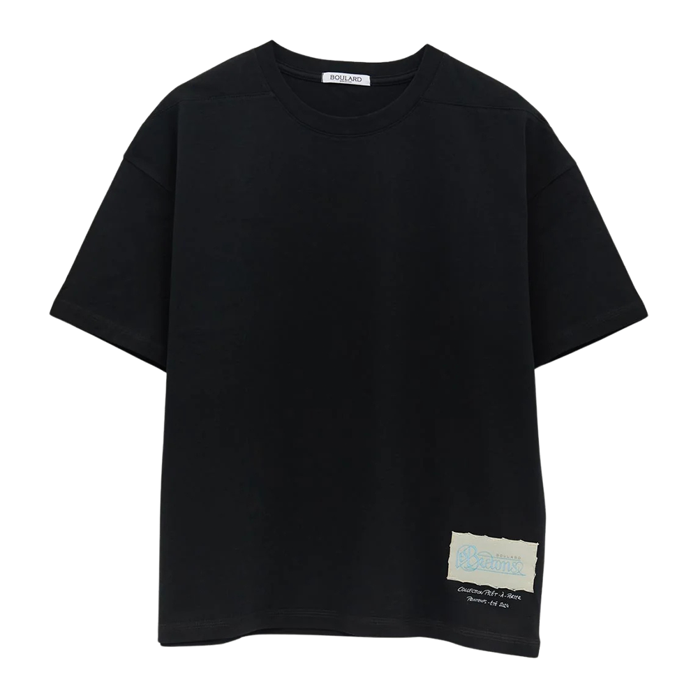 Ugo Boulard Short Sleeve Cotton T-shirt With "Les Bretons" Embroidery