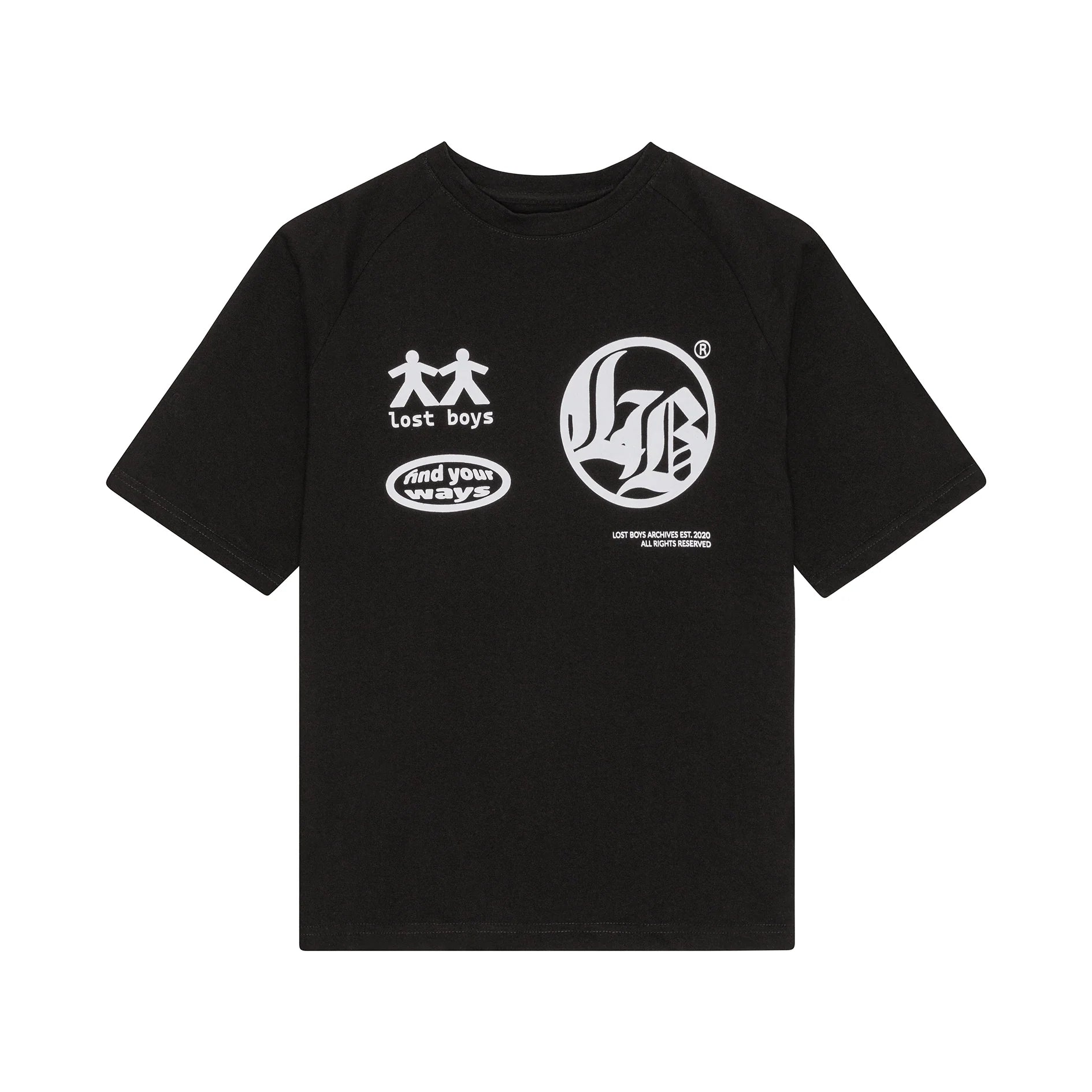 Lost Boys Logo Mania T-Shirt Schwarz