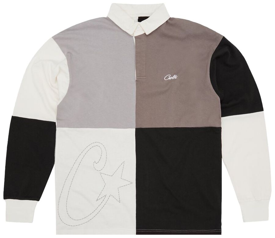 Corteiz Rugby-Shirt „Graustufen“