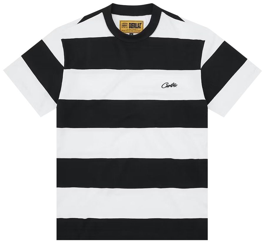 Corteiz Striped Tee 'Black'