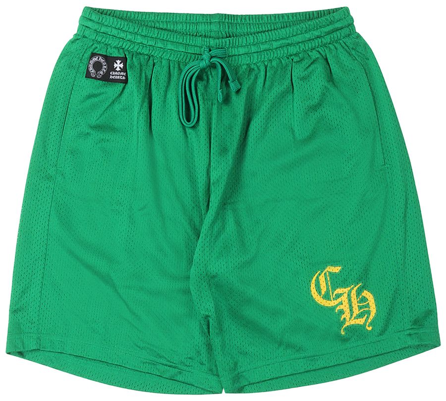 Chrome Hearts Sports Mesh Up Warm Shorts Green