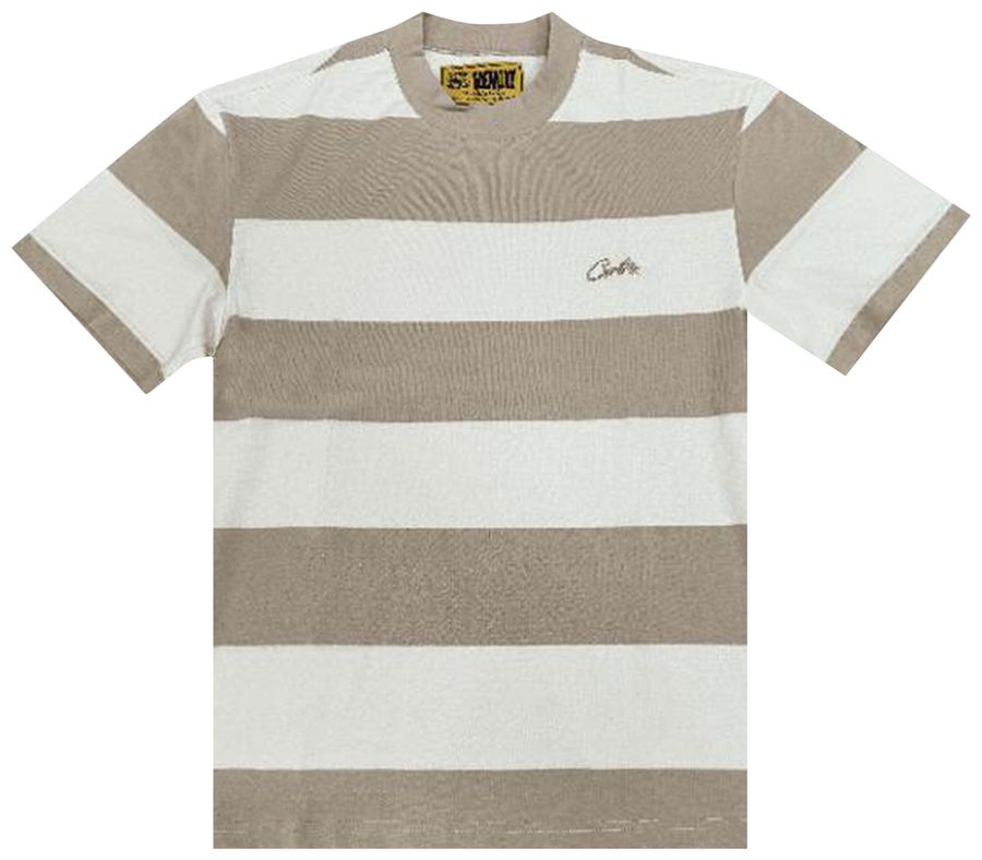 Corteiz Striped Tee 'Cream'