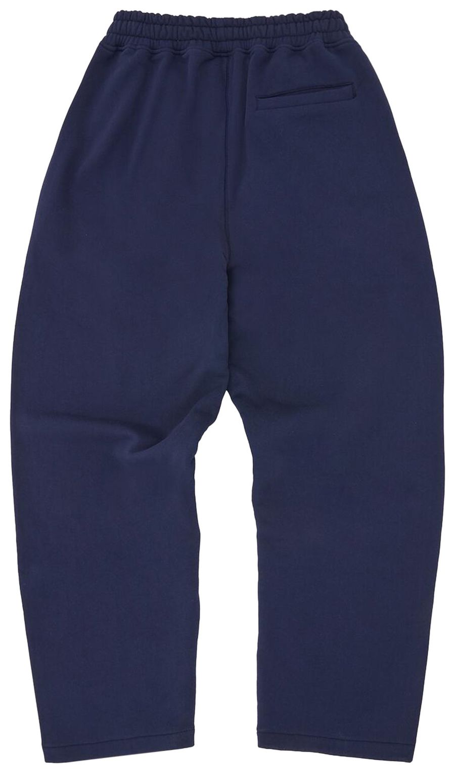 Corteiz Island – Jogginghose mit Puff-Print und offenem Saum in Marineblau