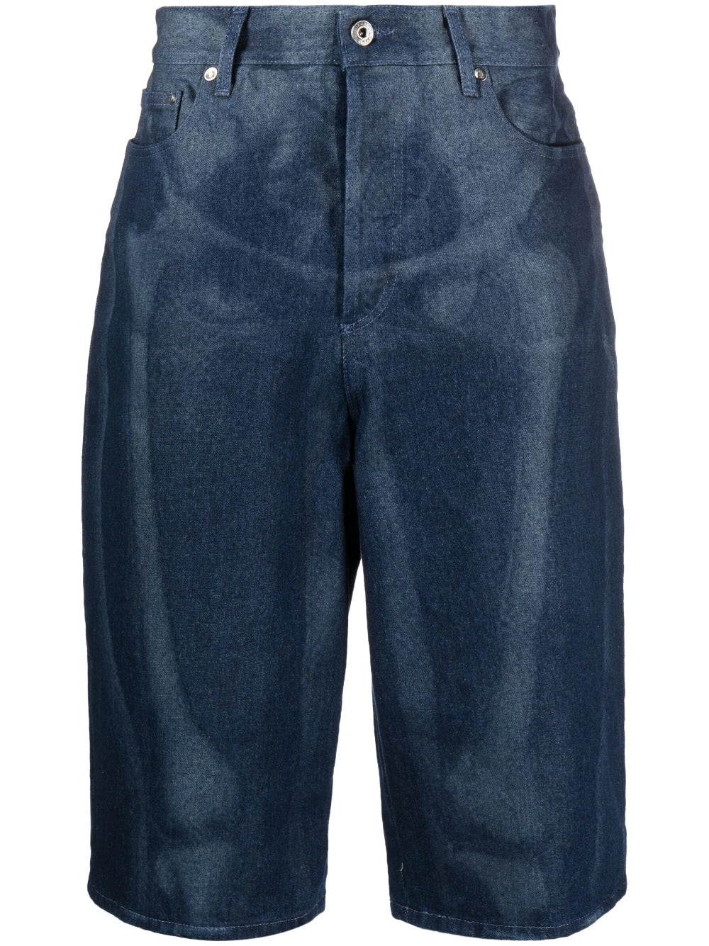 Off White Body Scan Denim Shorts Blue