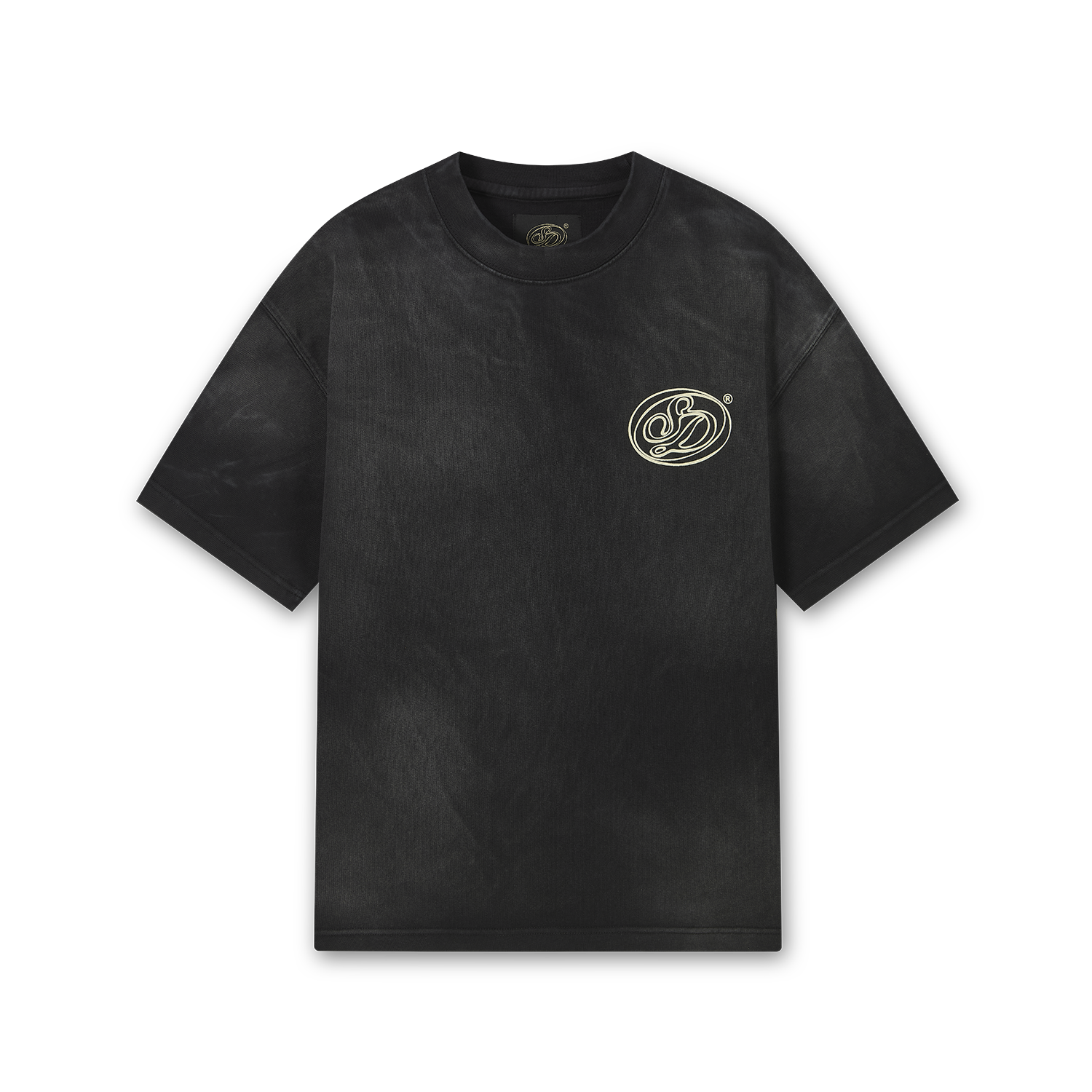 Saints Delyé Black Washed Effect Oversized Tee