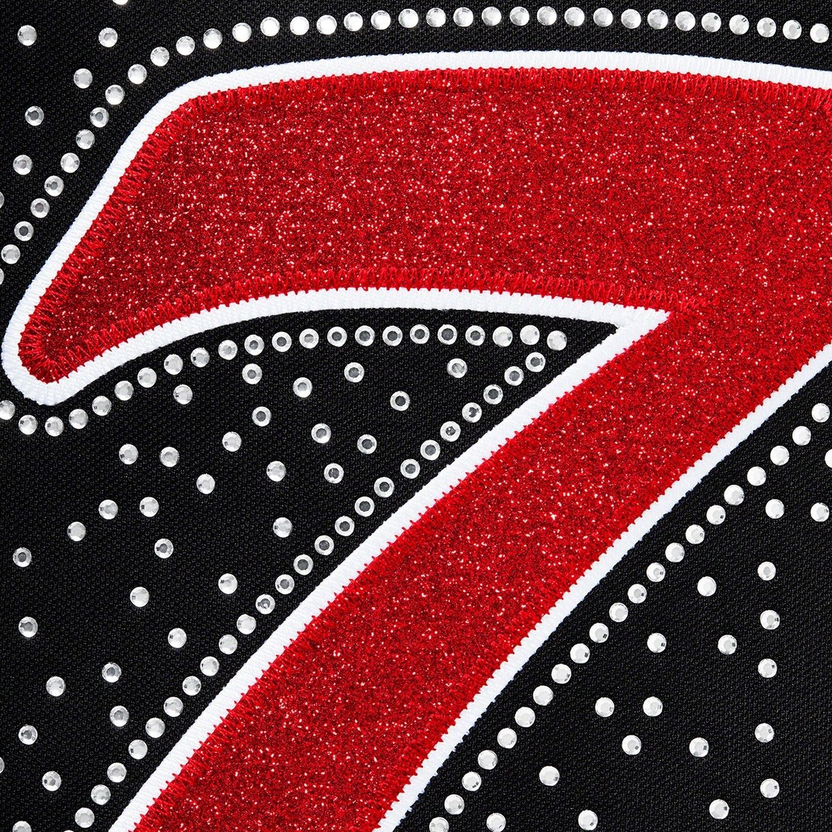 Supreme Rhinestone Baseball Jersey Black