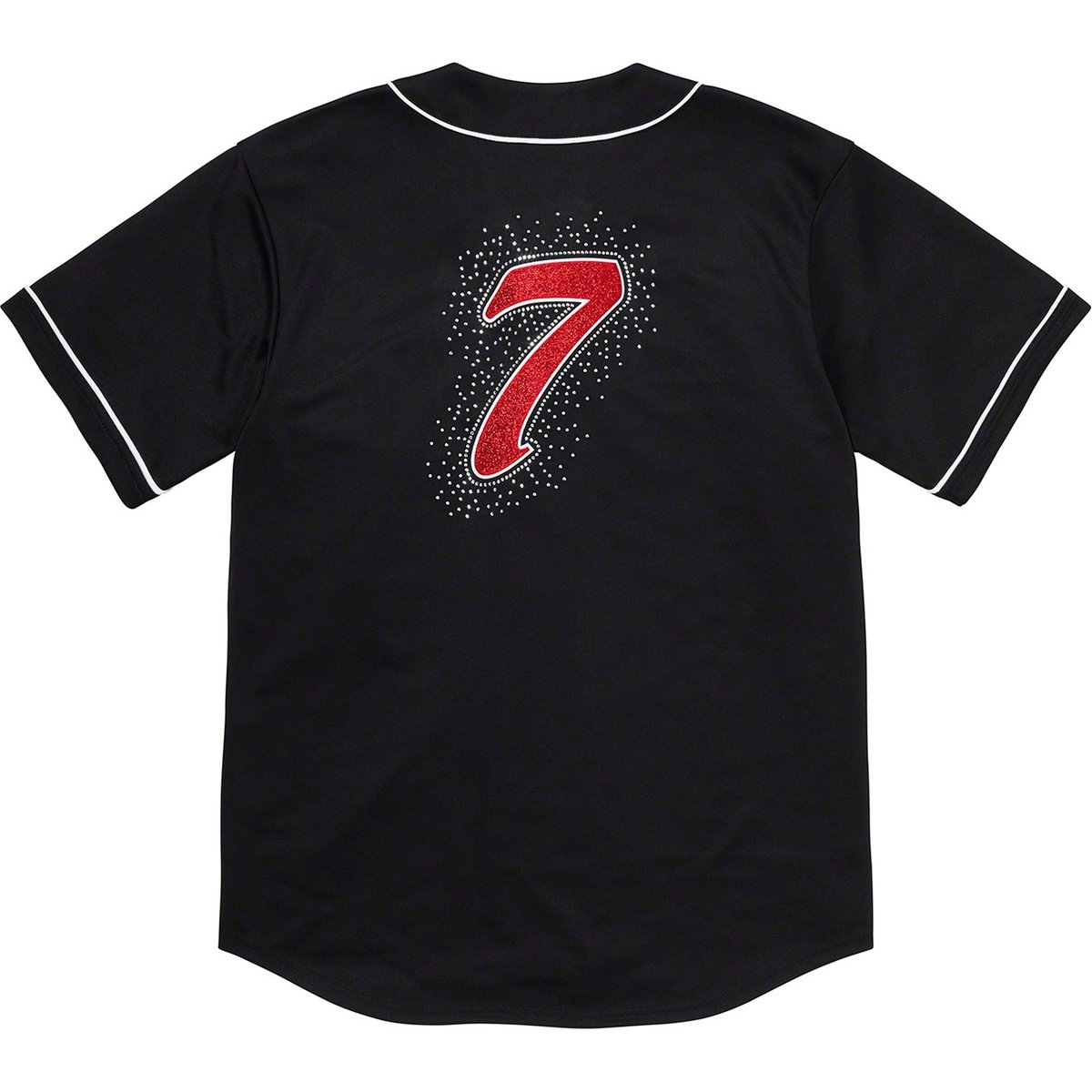 Supreme Rhinestone Baseball Jersey Black