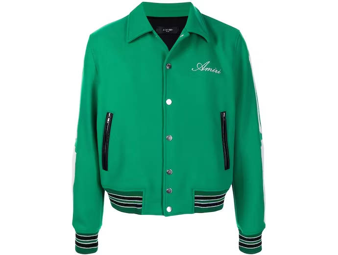 AMIRI Bones Varsity Jacket Green