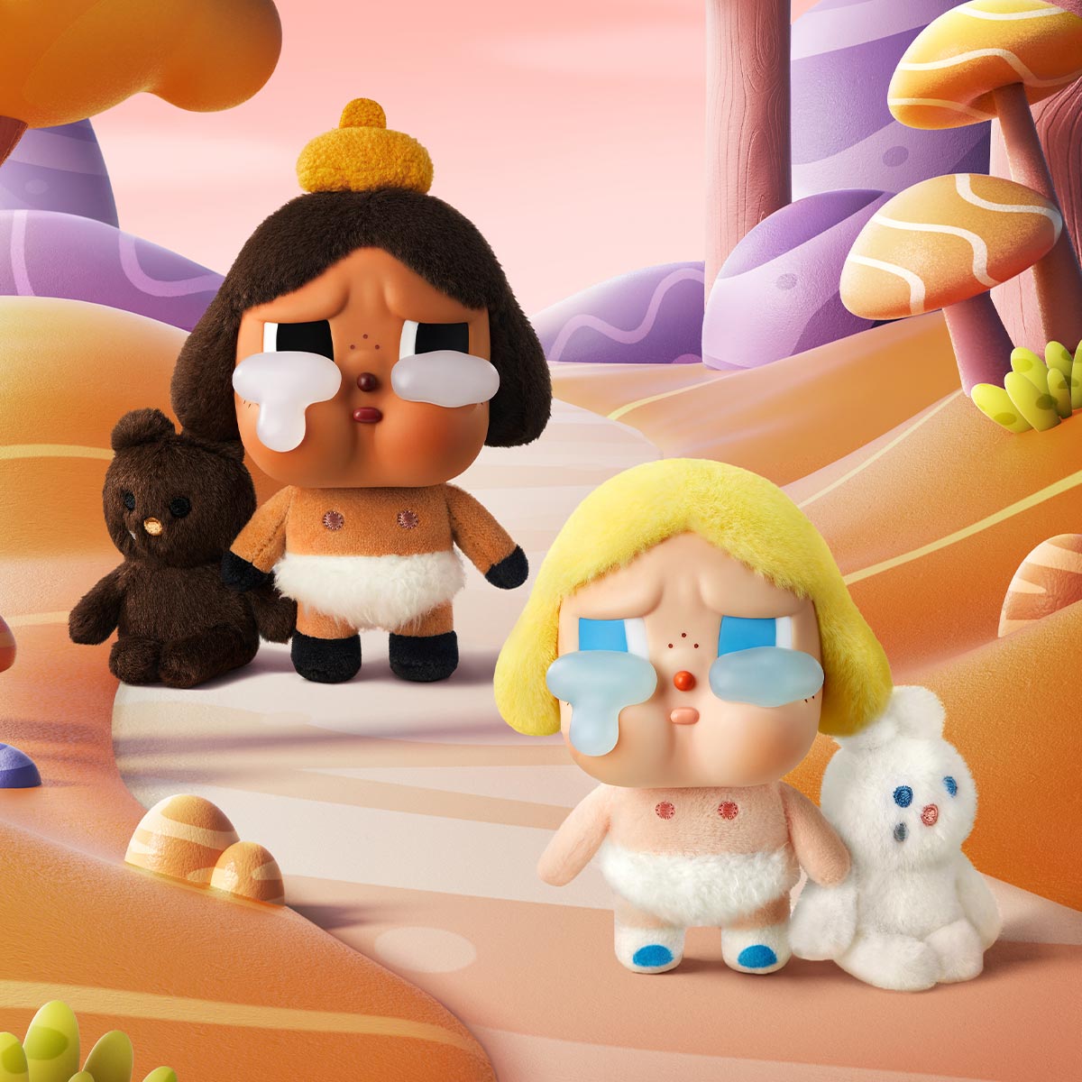 Pop Mart CryBaby Crying Again Series Vinyl-Gesicht Plüsch Einzel-Blindbox