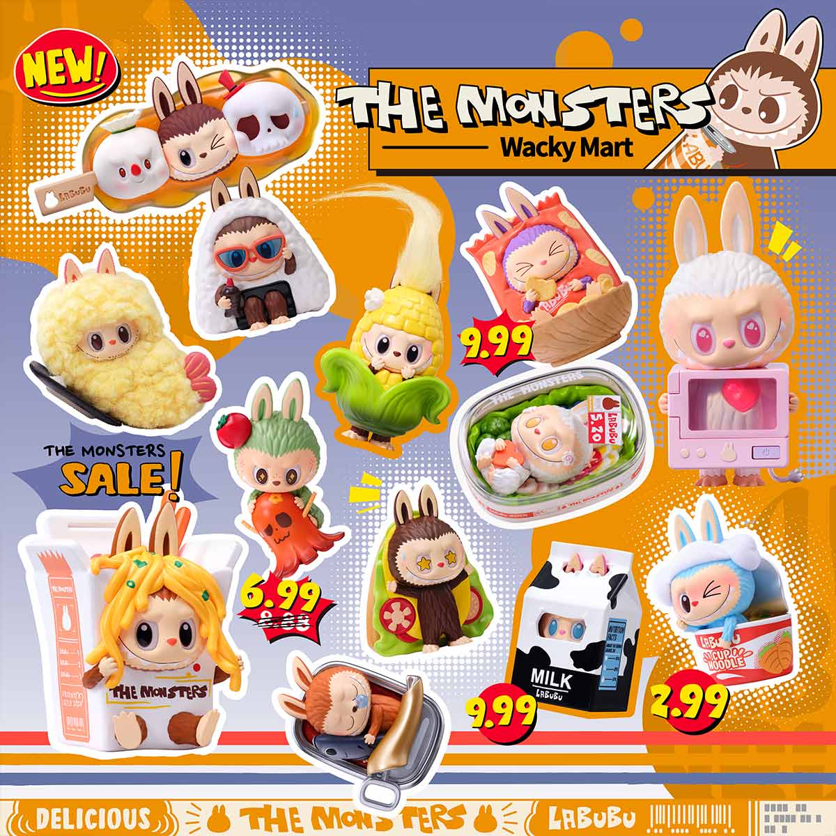 Pop Mart Labubu The Monsters Wacky Mart Series Figure Single Blind Box