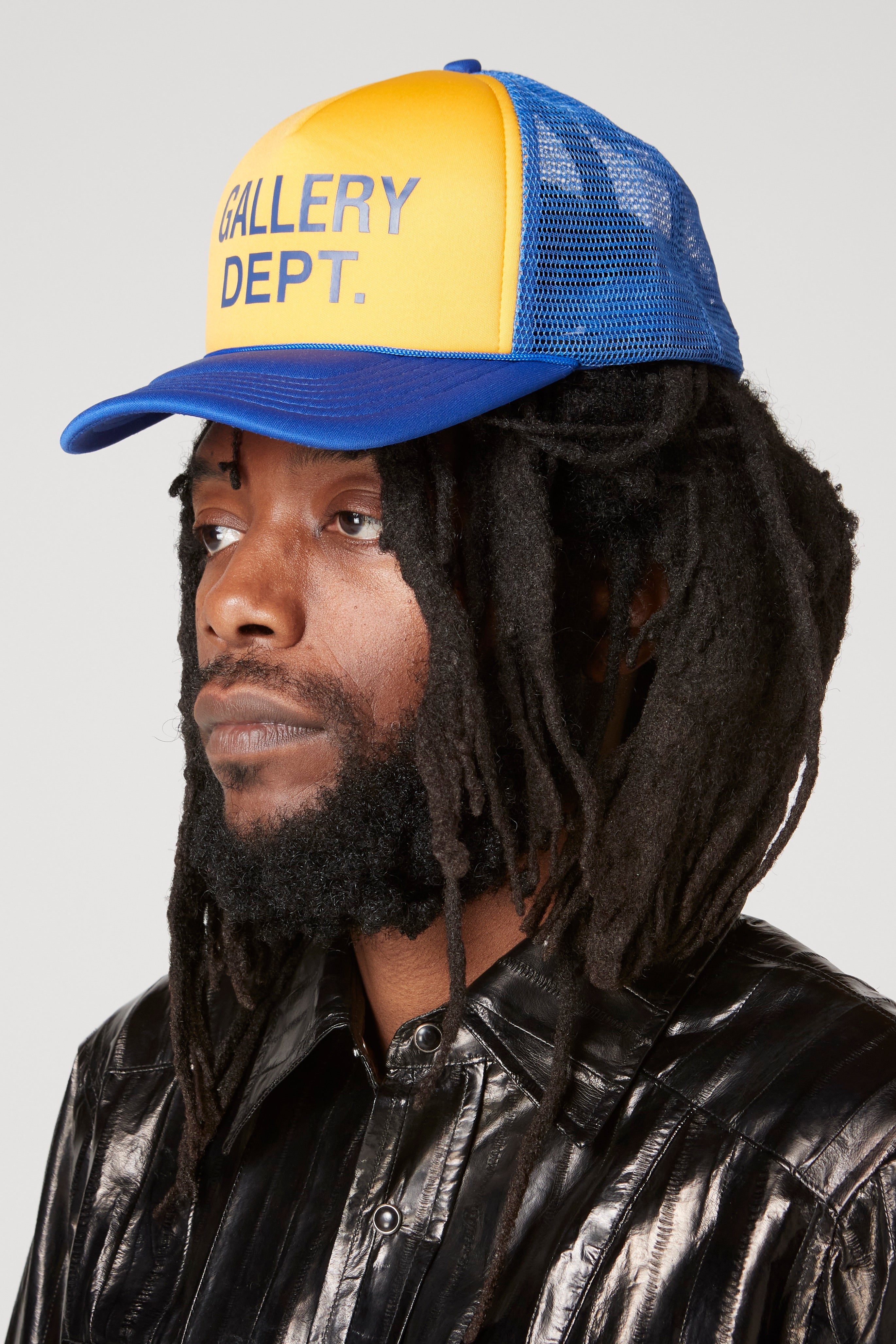 Gallery Dept. Logo Trucker Hat Gelb Marineblau