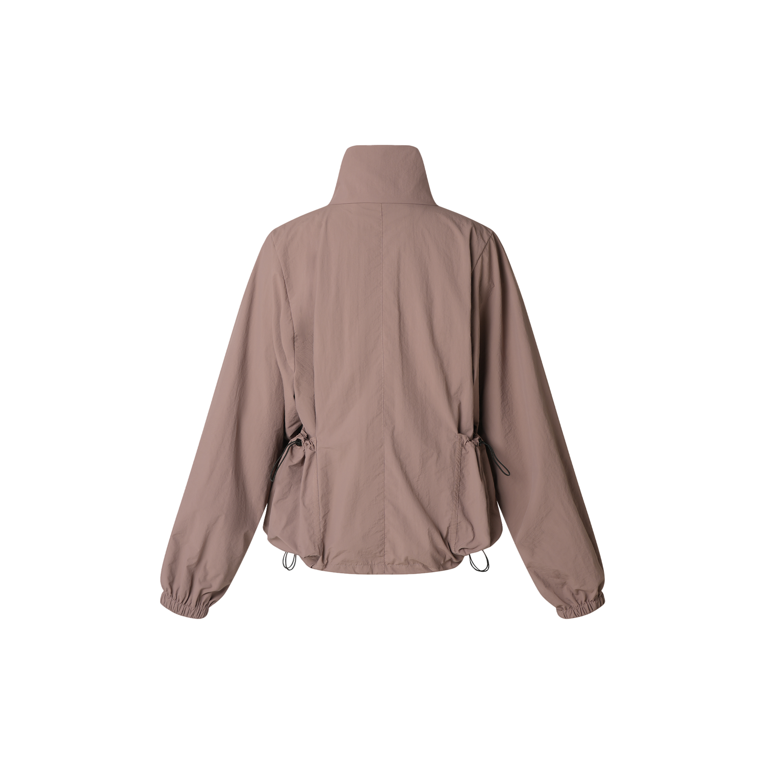 Jelenew Half-zipped Windproof Greyish Red