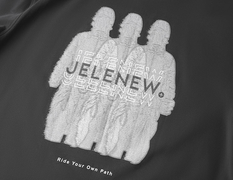 Jelenew Ihr Must-Have-T-Shirt mit Rundhalsausschnitt, Dunkelgrau