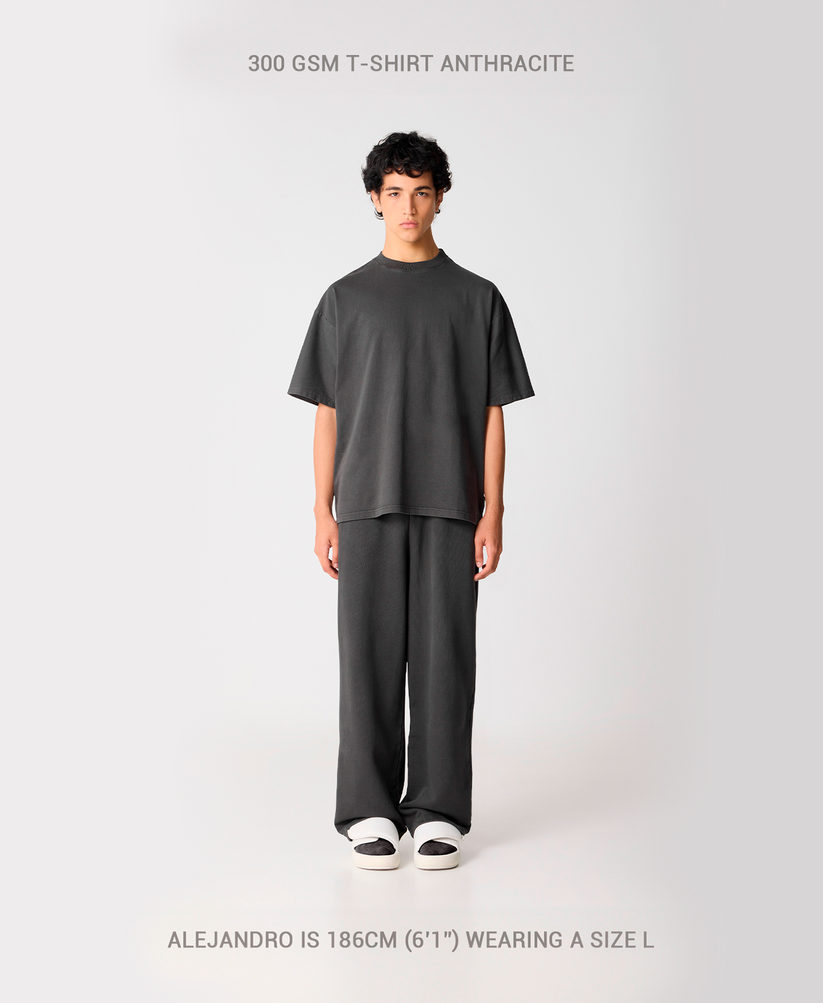 Velour Garments T-Shirt „Heather Grey“, 300 g/m²