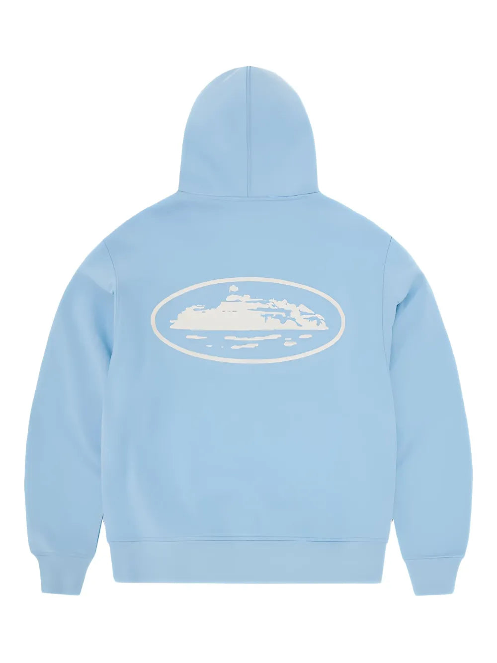 Corteiz Island Puff Print Zip Hoodie Hellblau