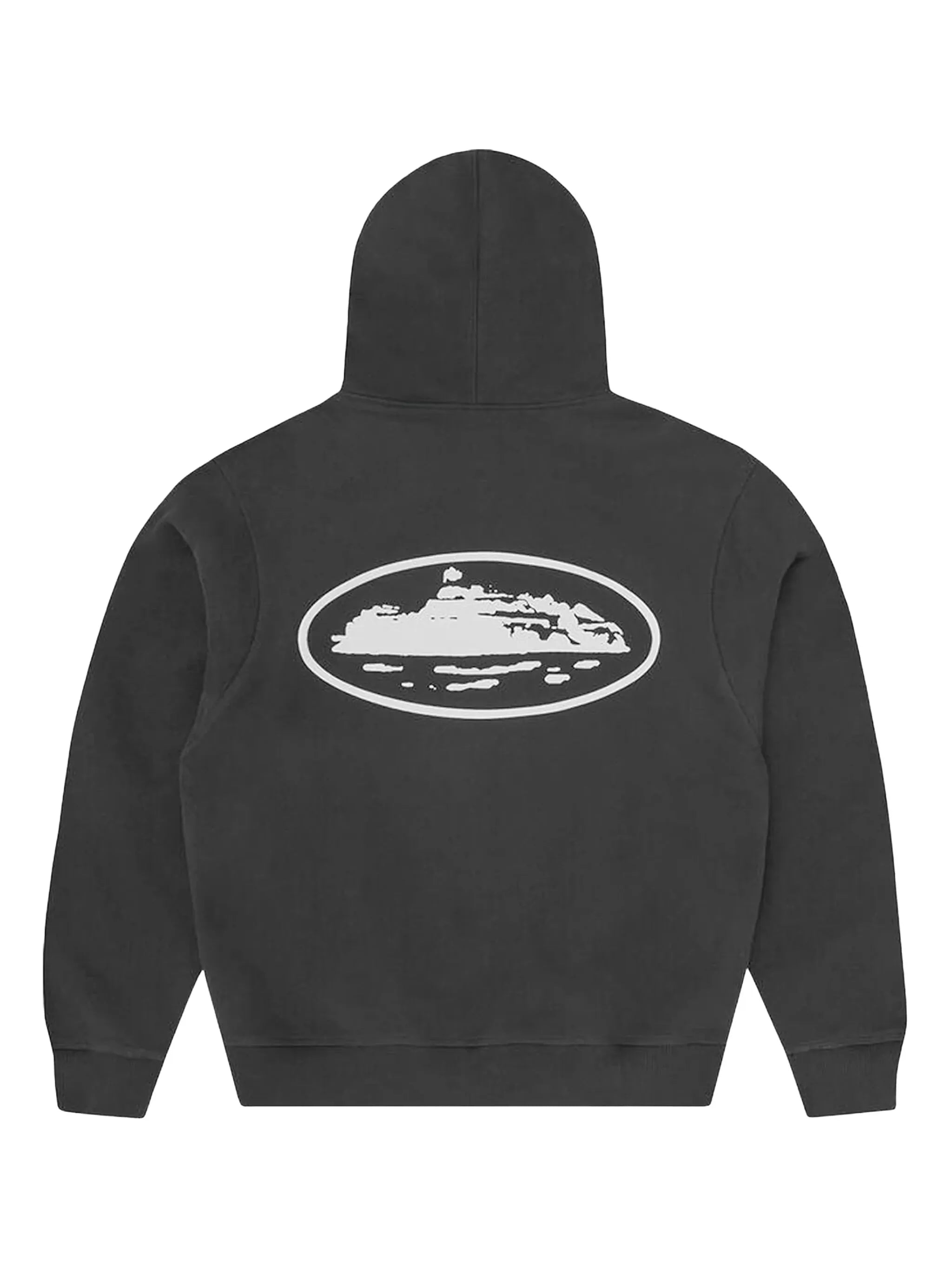 Corteiz Island Puff Print Zip Hoodie Schwarz