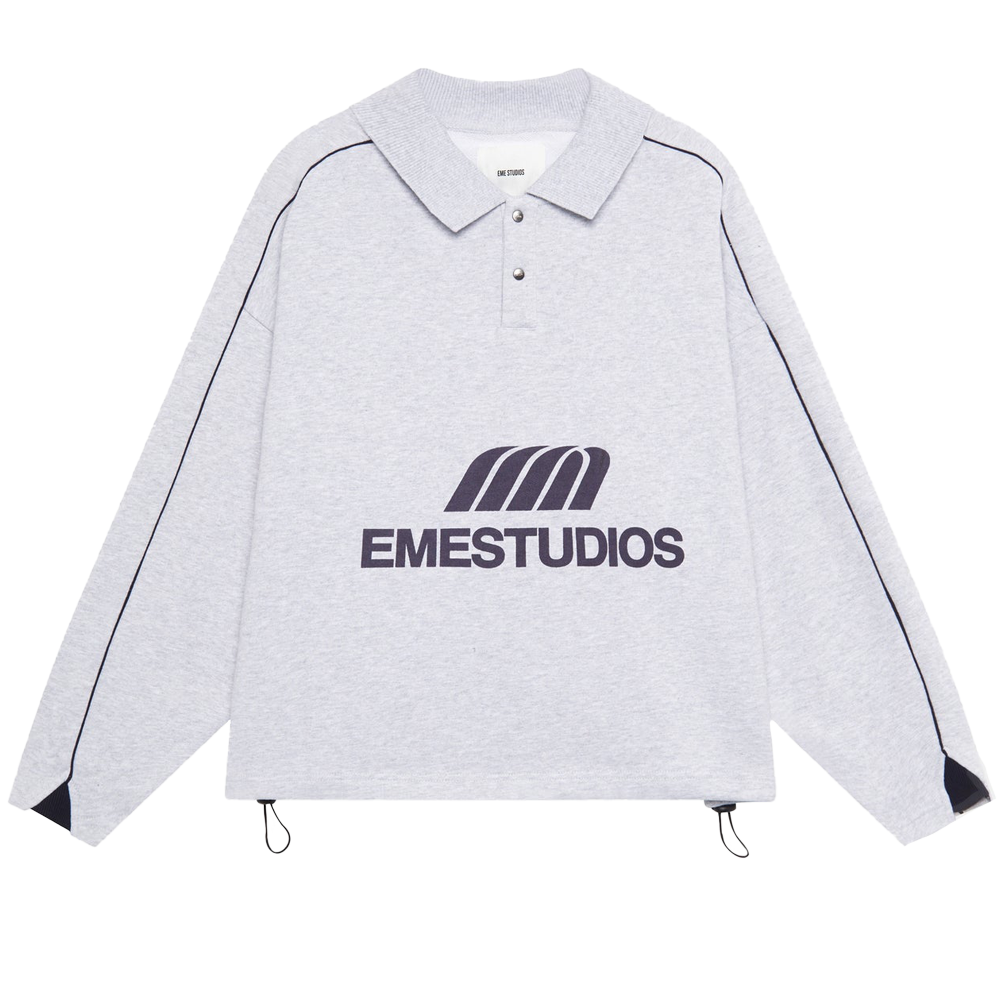 EME Studios Hectic Heather Grey Polo Sweatshirt