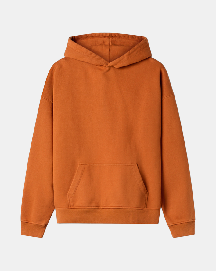 Velor Garments 600 GSM 'Orange Rust' Hoodie