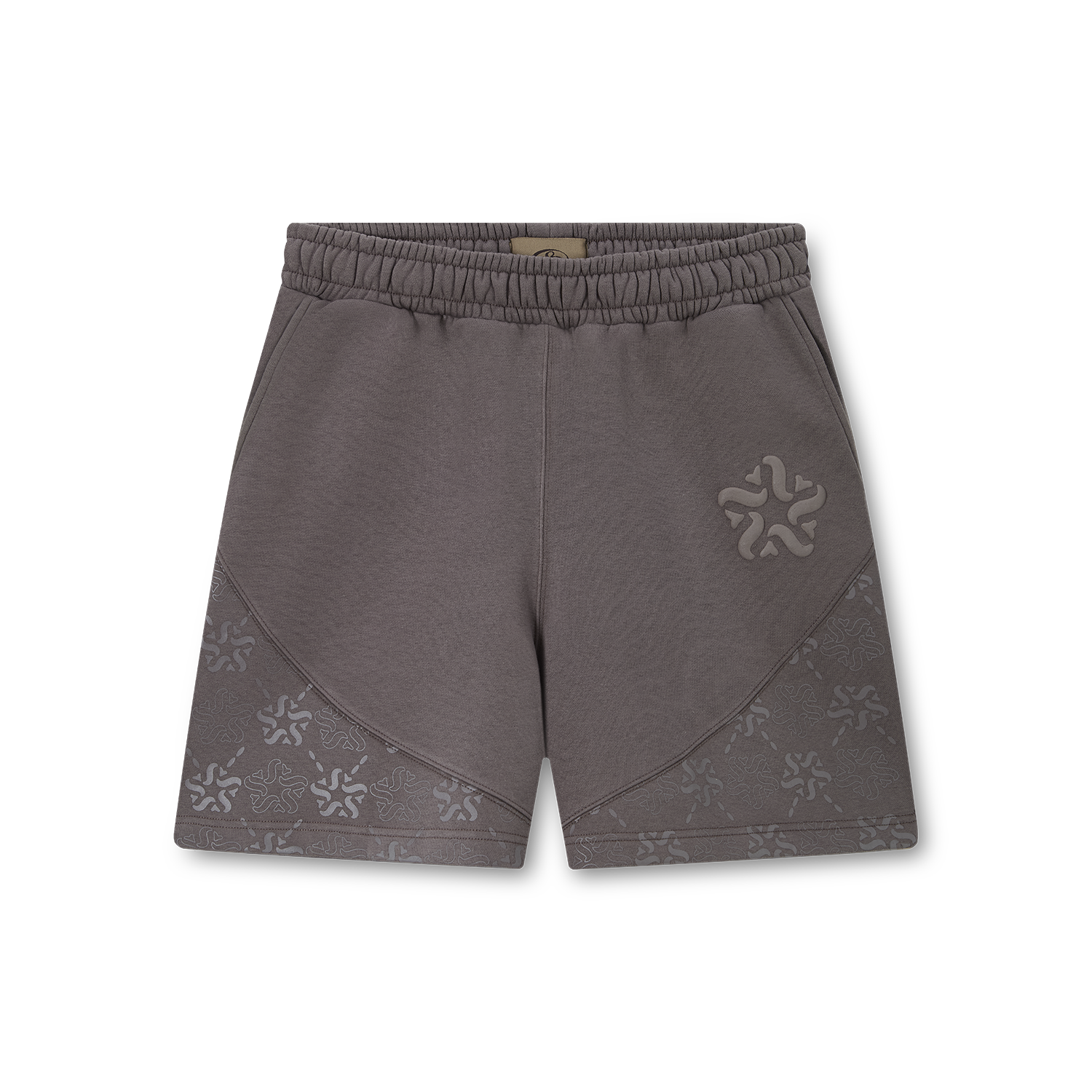 Saints Delyé Brown Emblem Monogram Shorts