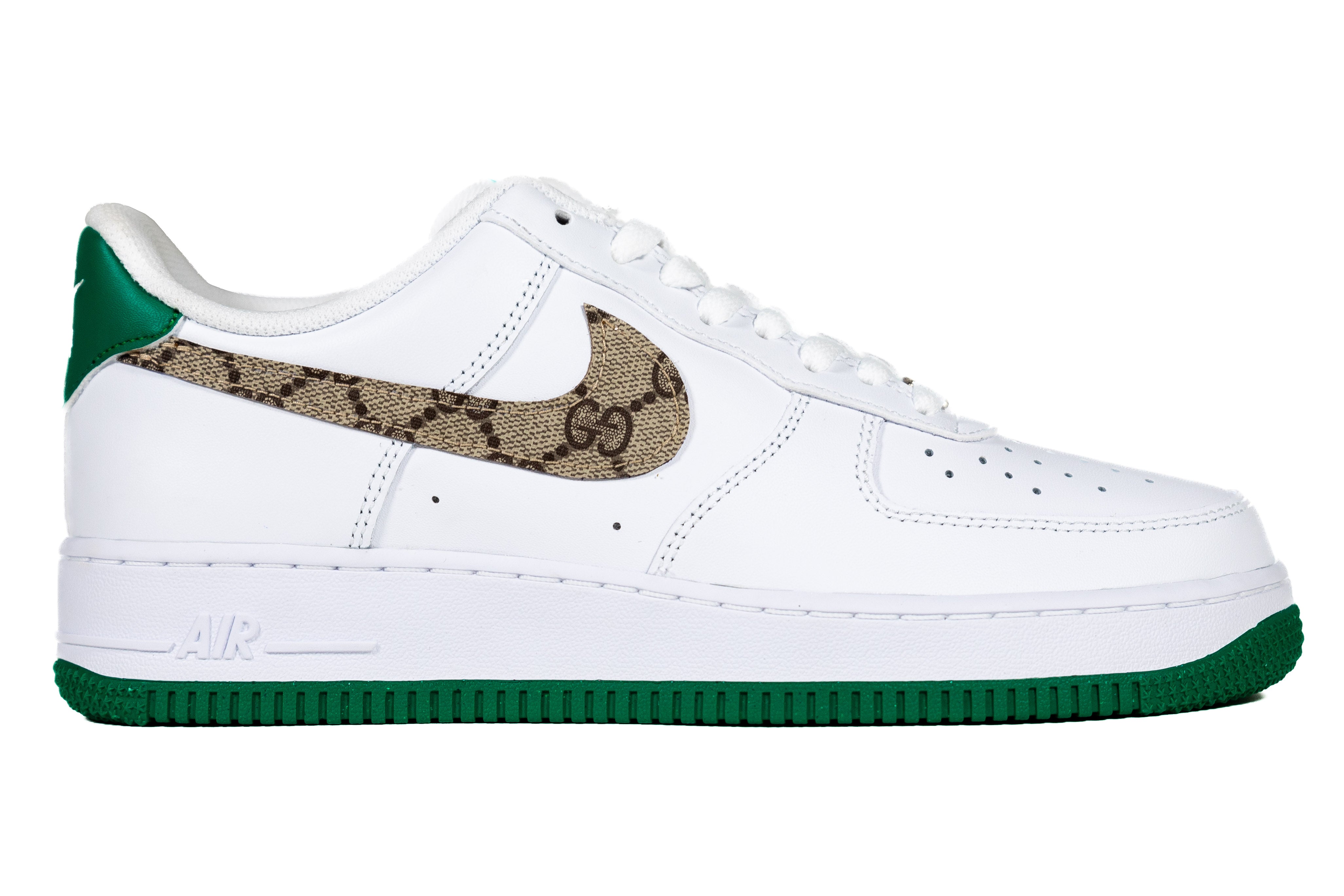 Nike Air Force Green Gucci Swoosh by Siji Studios