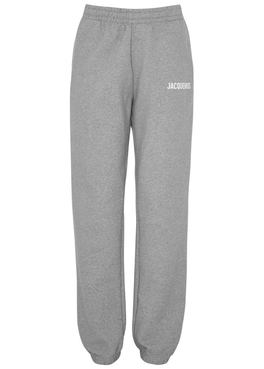 Jacquemus Le Jogging Logo Printed Track Pant Gray