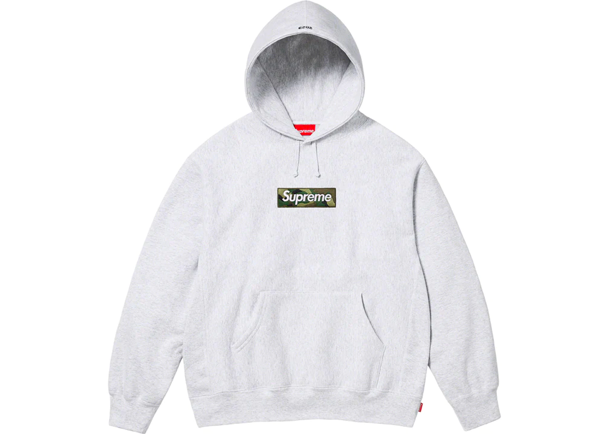 Supreme Box Logo Hooded Sweatshirt (FW23) Ash Gray