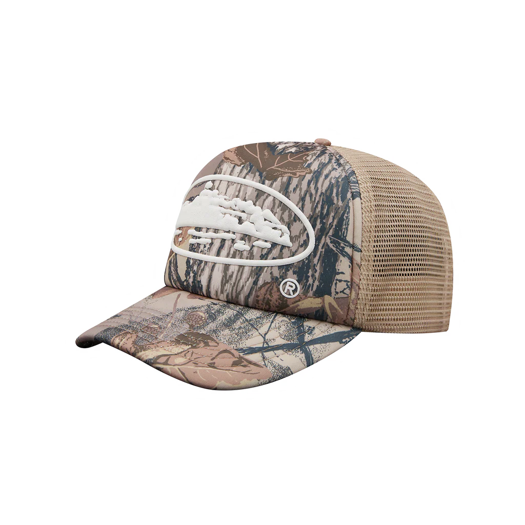 Corteiz Island – Trucker-Mütze mit Puff-Print, Waldtarn