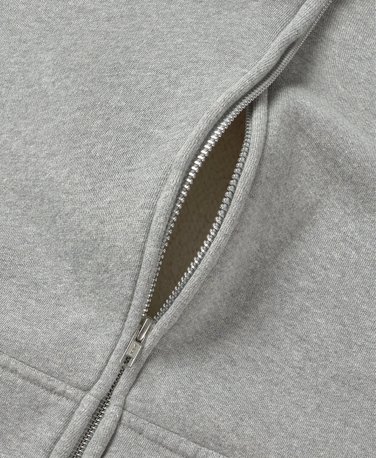 Velours 450 GSM „Aschgrauer“ Reißverschluss