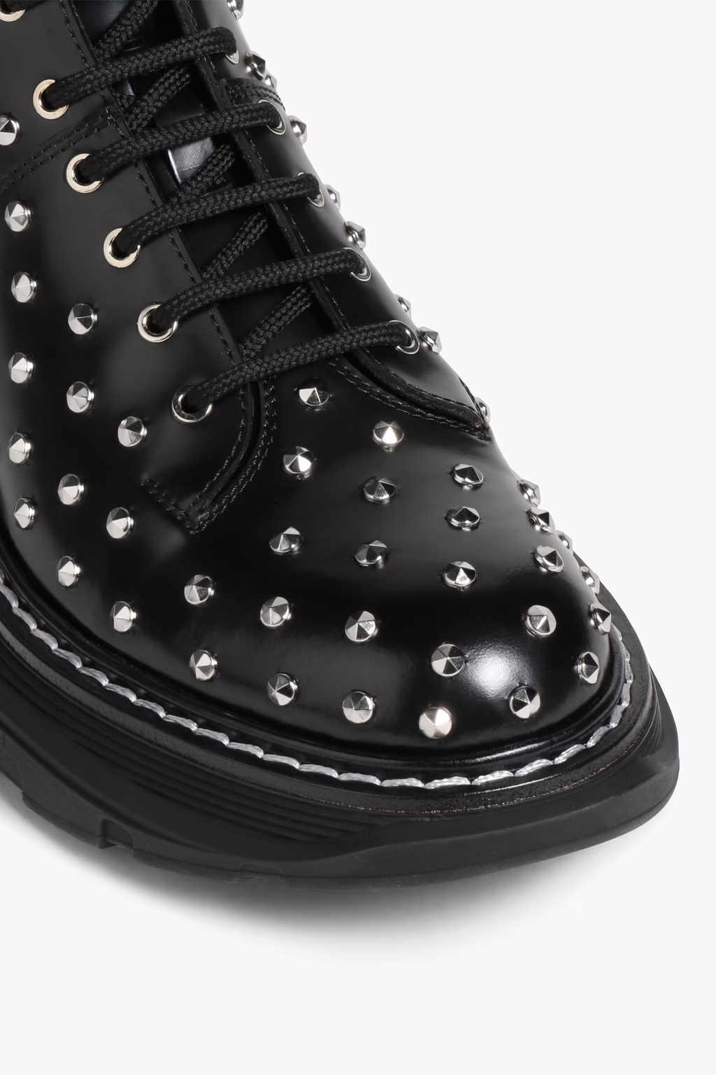 Alexander McQueen Kampfstiefel aus Leder mit Nieten