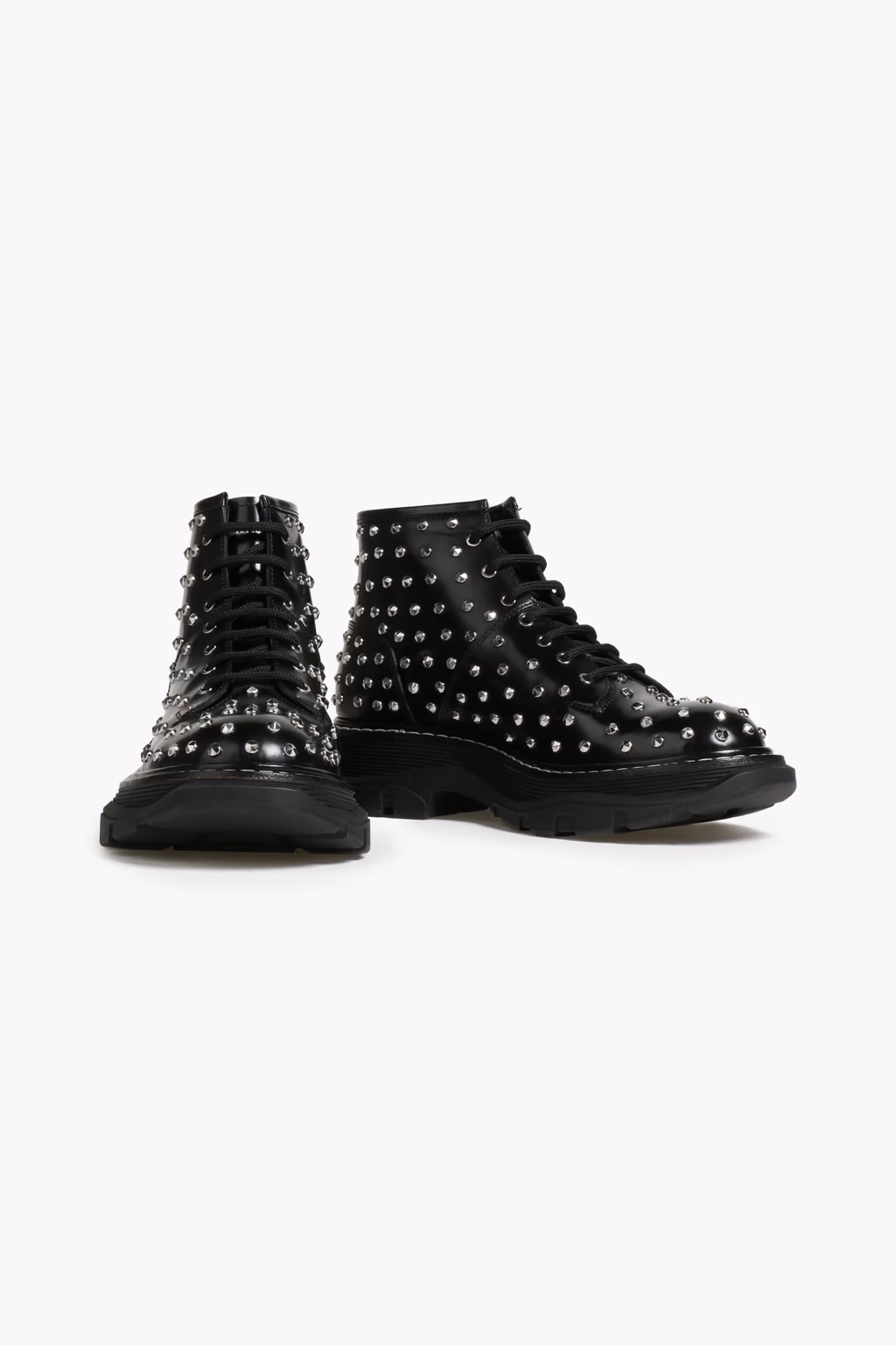 Alexander McQueen Kampfstiefel aus Leder mit Nieten