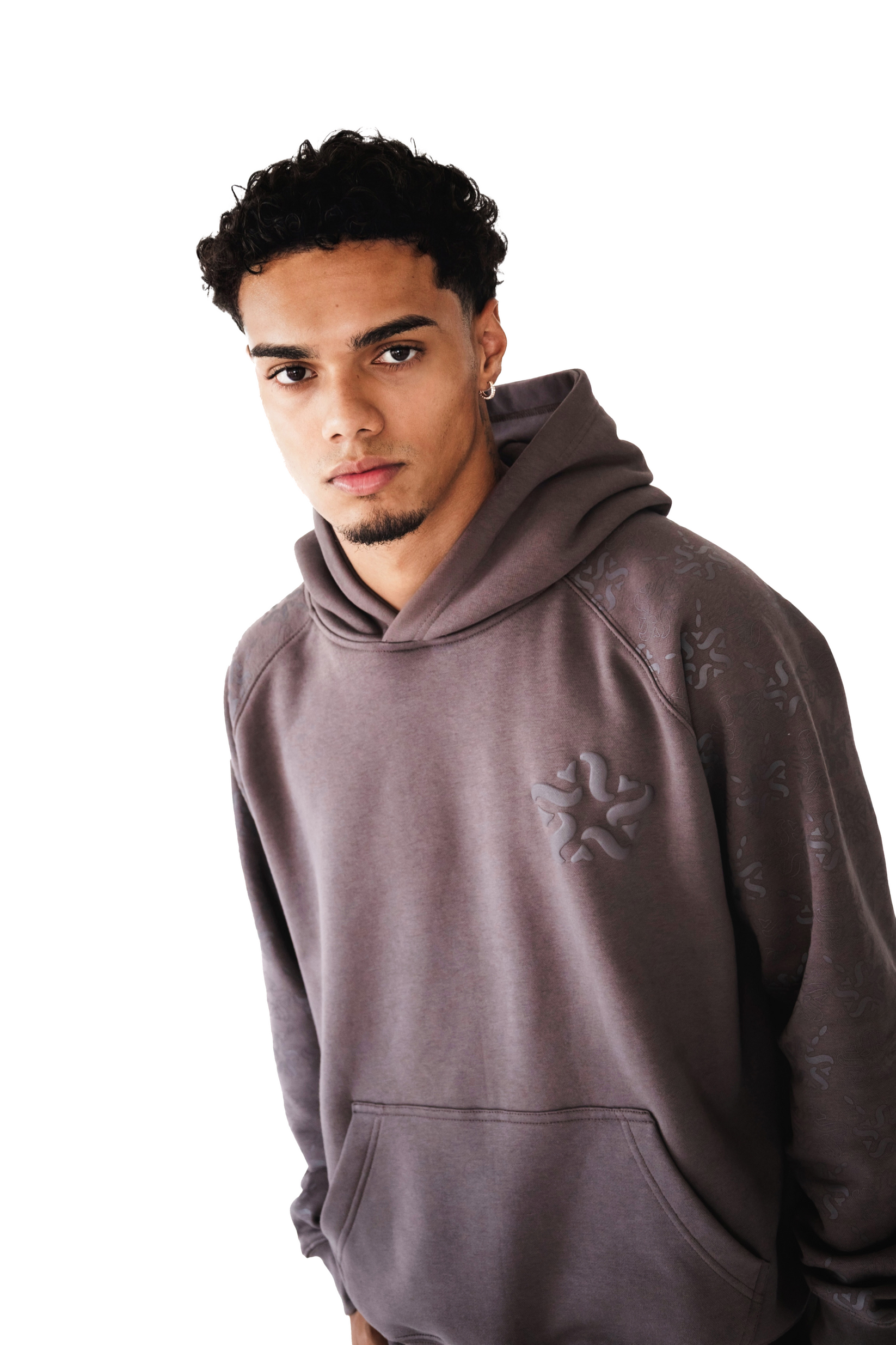 Saints Delyé Brown Emblem Monogram Hoodie