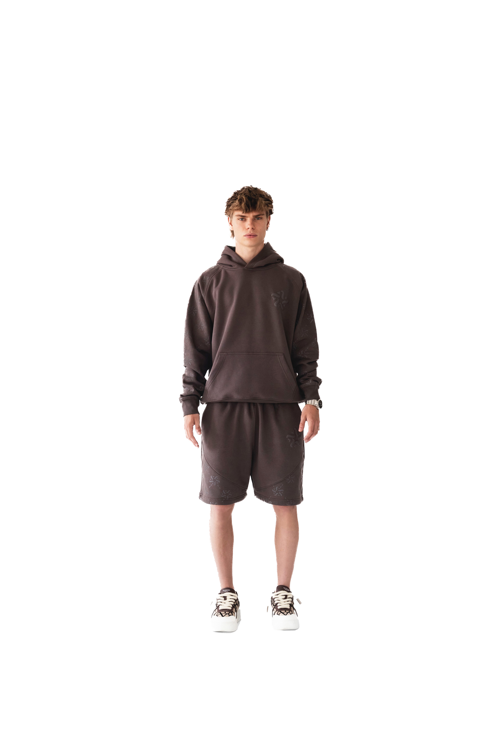 Saints Delyé Brown Emblem Monogram Hoodie