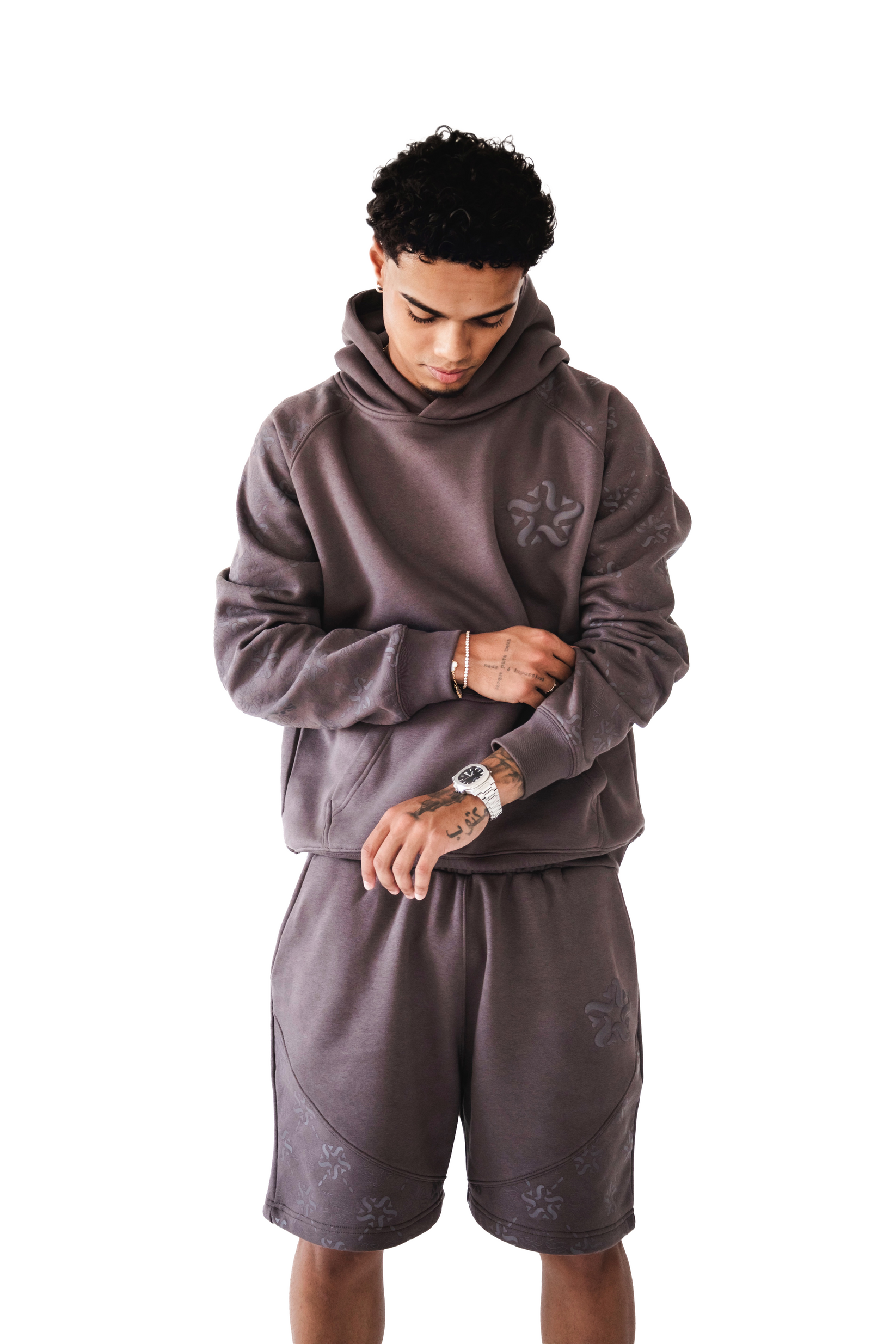 Saints Delyé Brown Emblem Monogram Hoodie