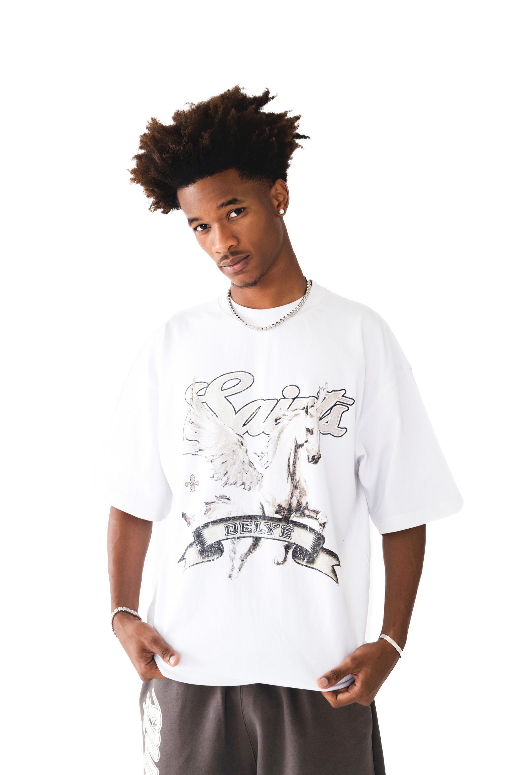Saints Delyé Eternal Horse Weißes T-Shirt