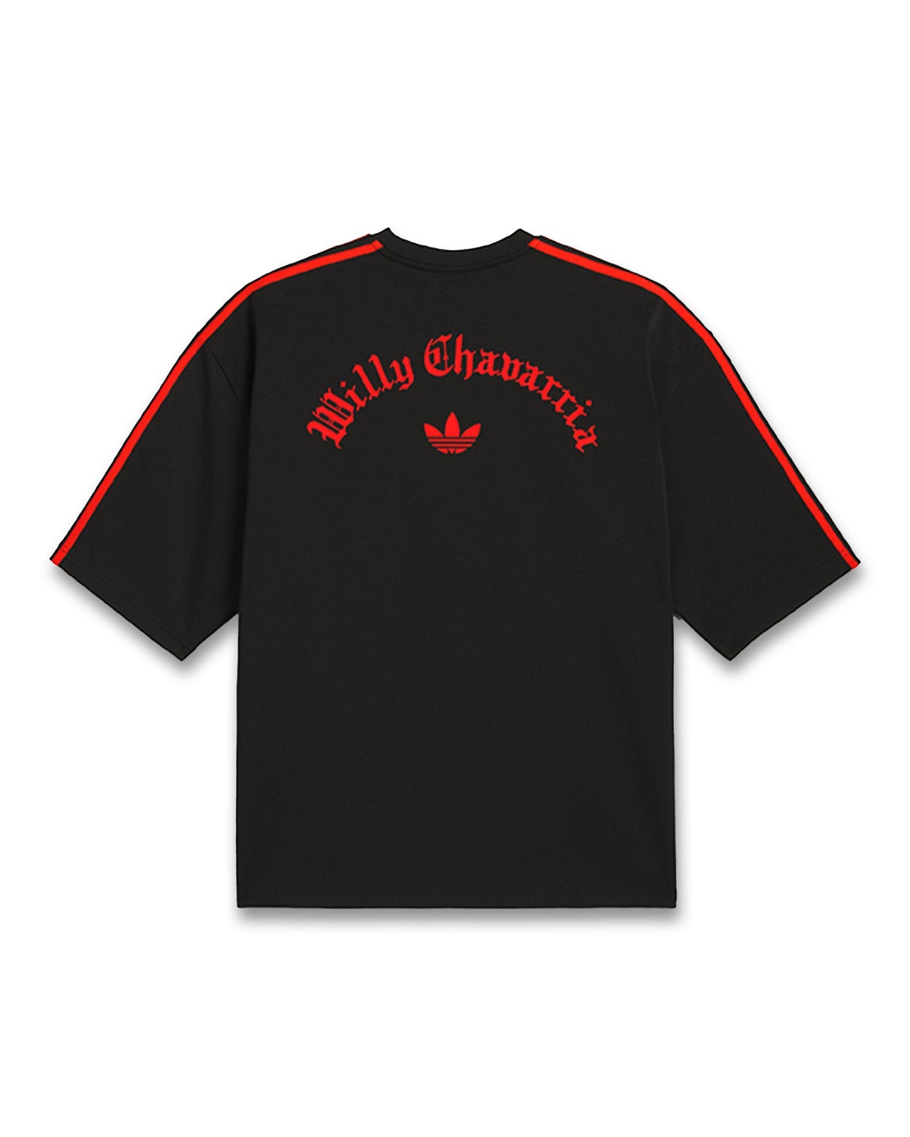 Adidas x Willy Chavarria Kurzarm-T-Shirt Schwarz/Rot