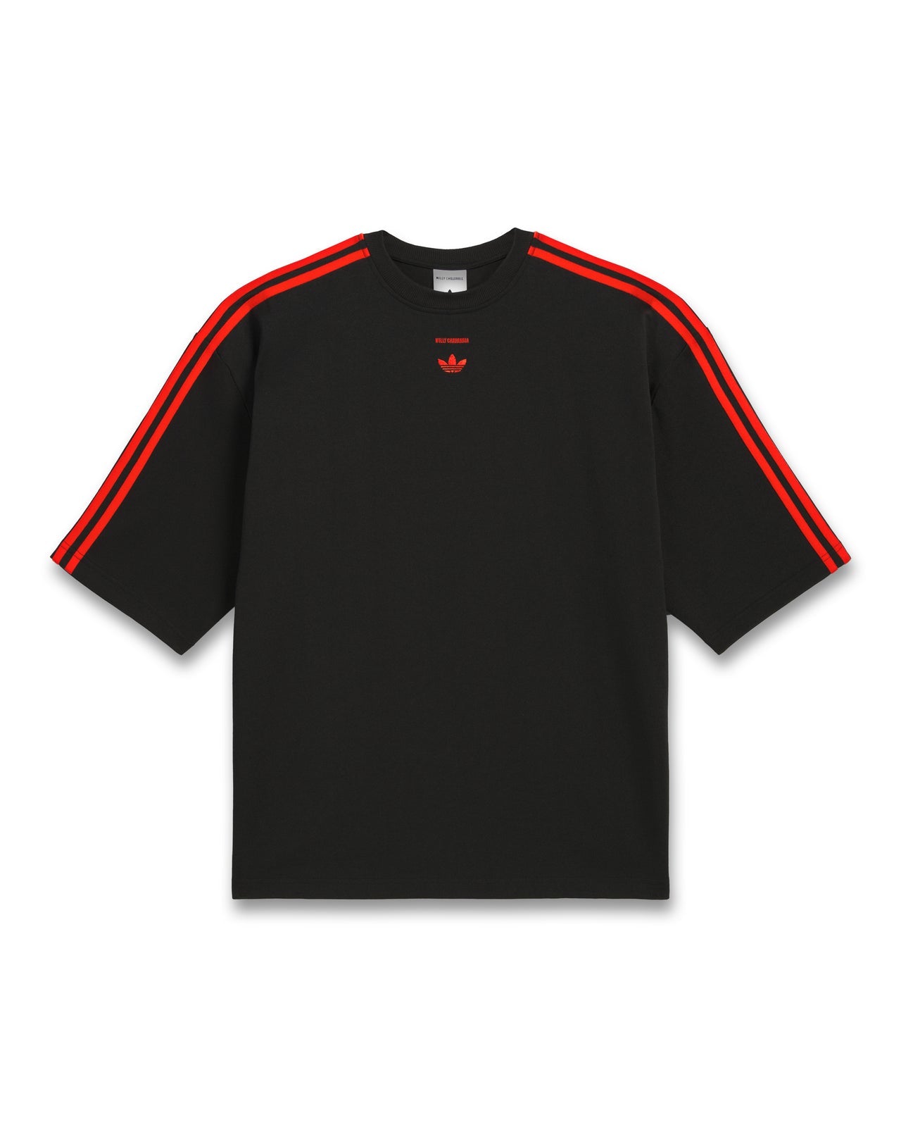 Adidas x Willy Chavarria Kurzarm-T-Shirt Schwarz/Rot
