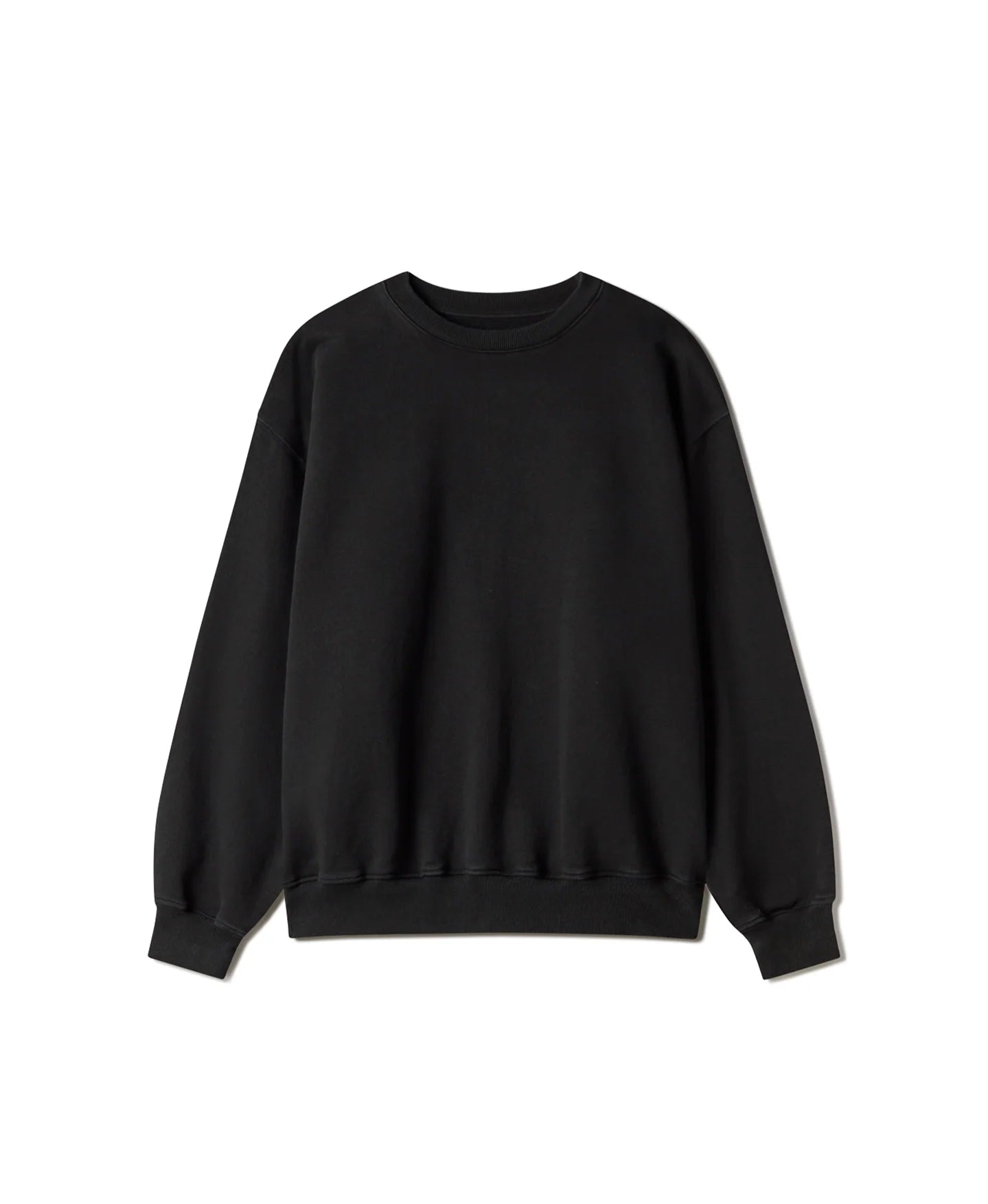 Velour Garments 600 GSM „Jet Black“ Rundhalsausschnitt