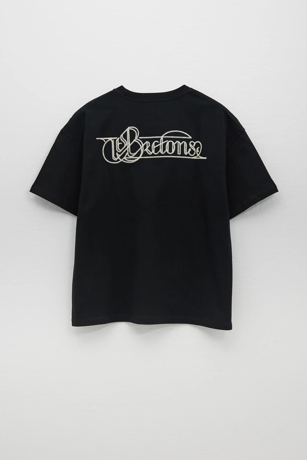 Ugo Boulard Short Sleeve Cotton T-shirt With "Les Bretons" Embroidery