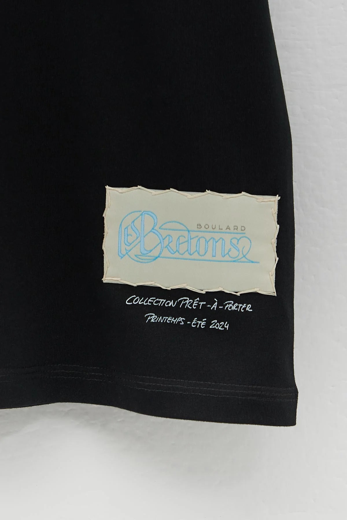 Ugo Boulard Short Sleeve Cotton T-shirt With "Les Bretons" Embroidery