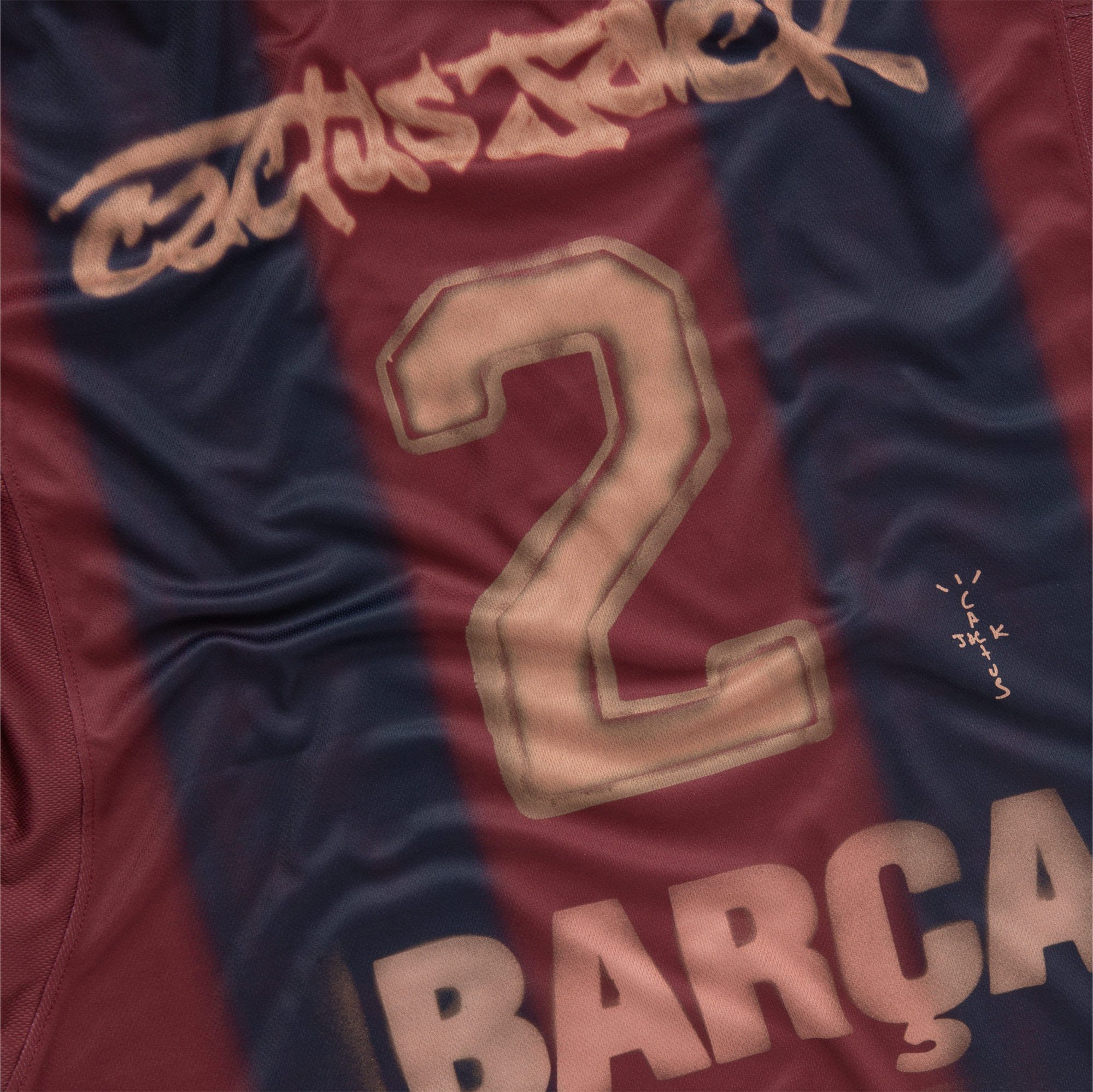 Travis Scott X Nike X Fc Barcelona Retro 2000/01 Skelett-Heimtrikot