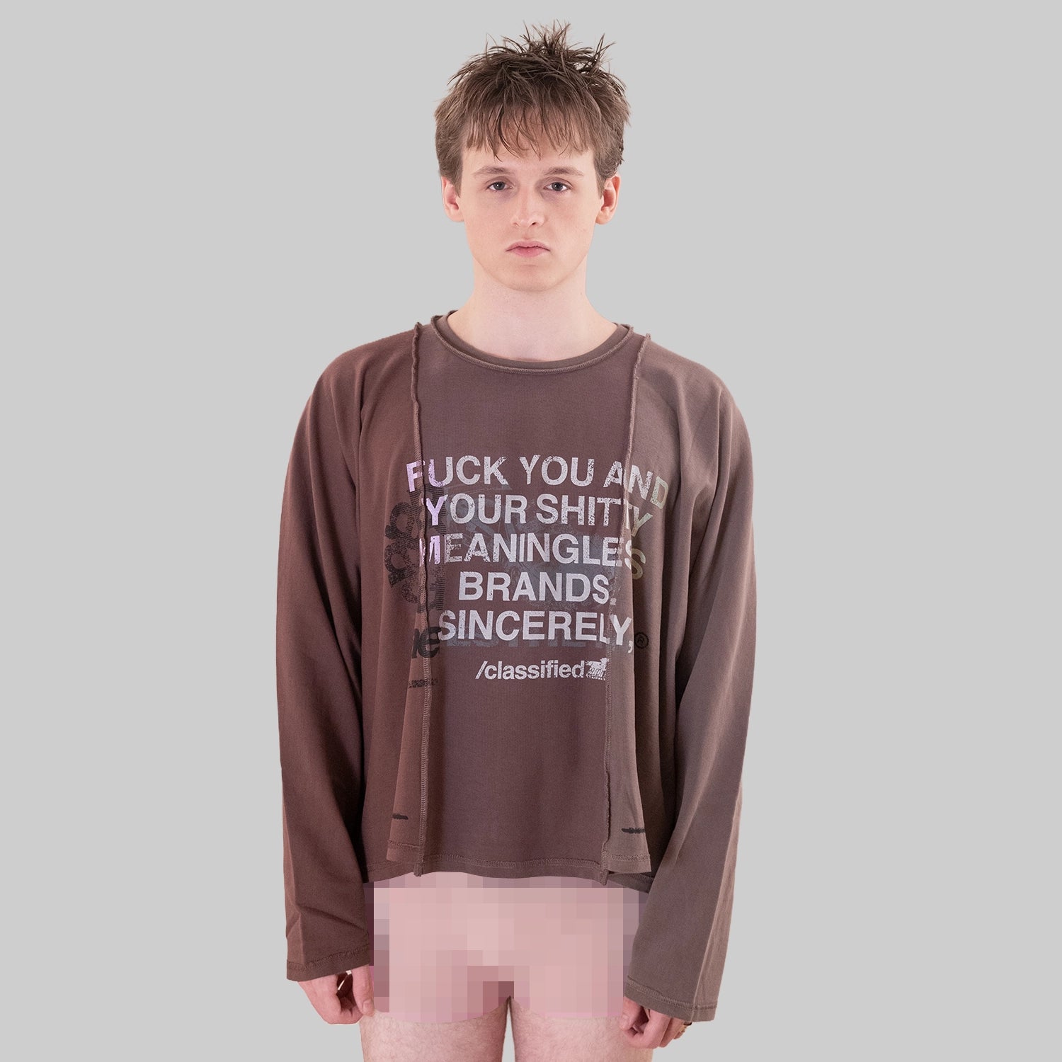 Classified Statement Longsleeve Brown