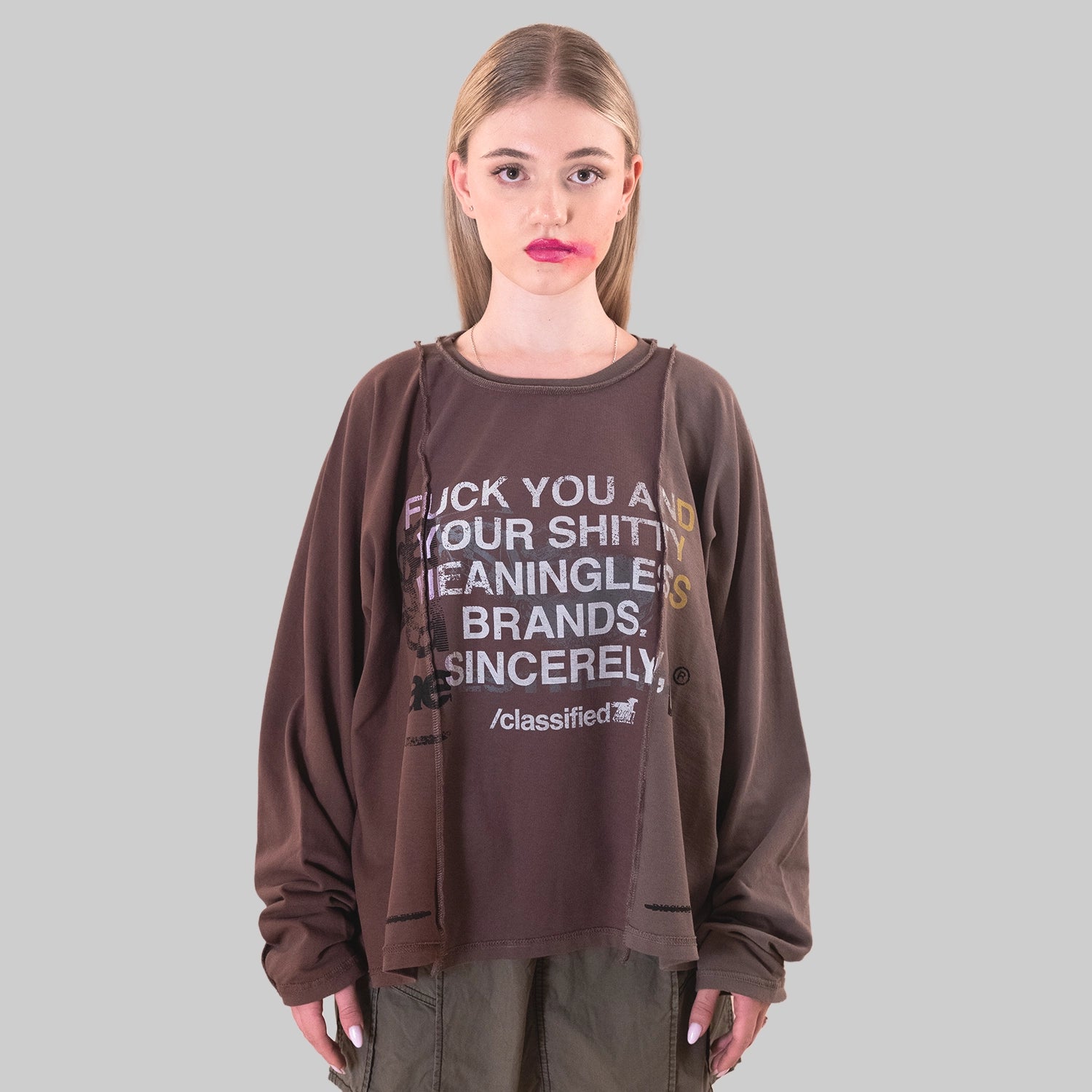 Classified Statement Longsleeve Brown