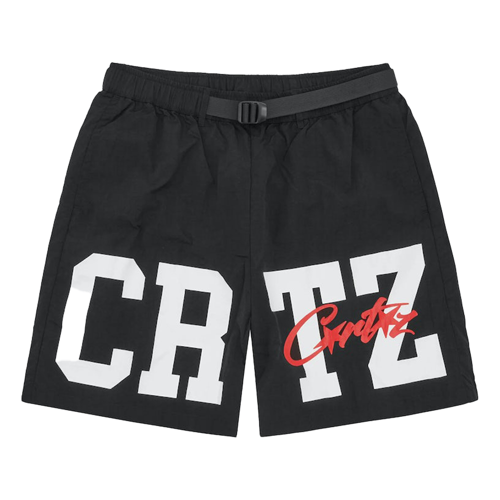 Corteiz Crtz Nylon Shorts Black