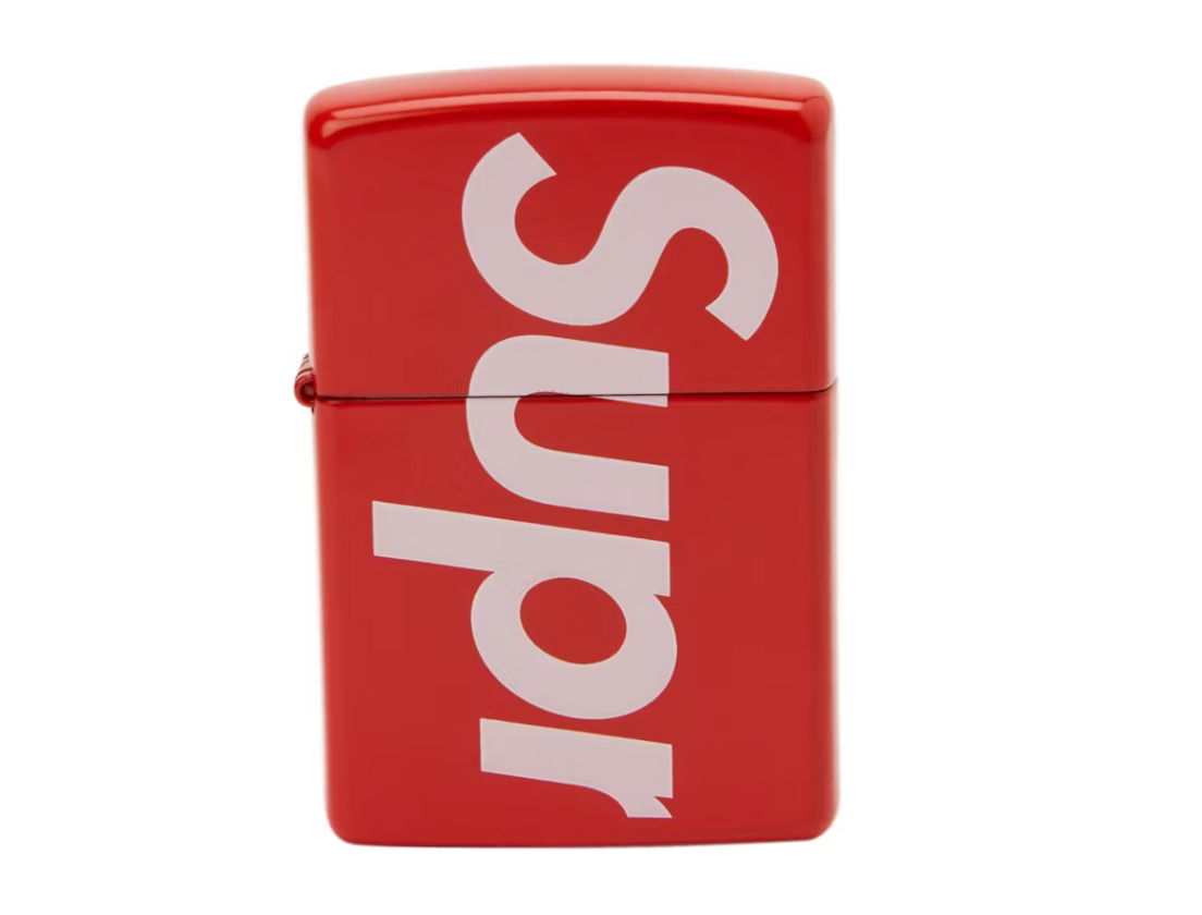 Supreme Logo Zippo Rot