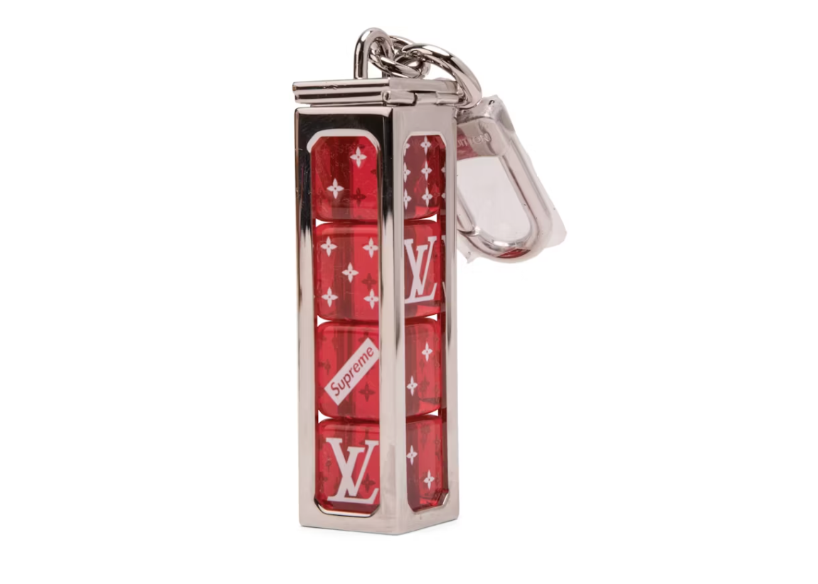 Louis Vuitton x Supreme Dice Schlüsselanhänger Rot