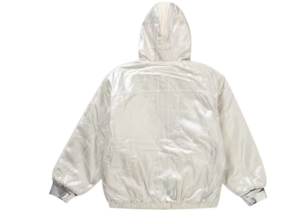Supreme MM6 Maison Margiela Folien-Arbeitsjacke mit Kapuze