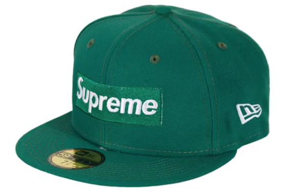 Supreme Money Box Logo New Era Dark Green